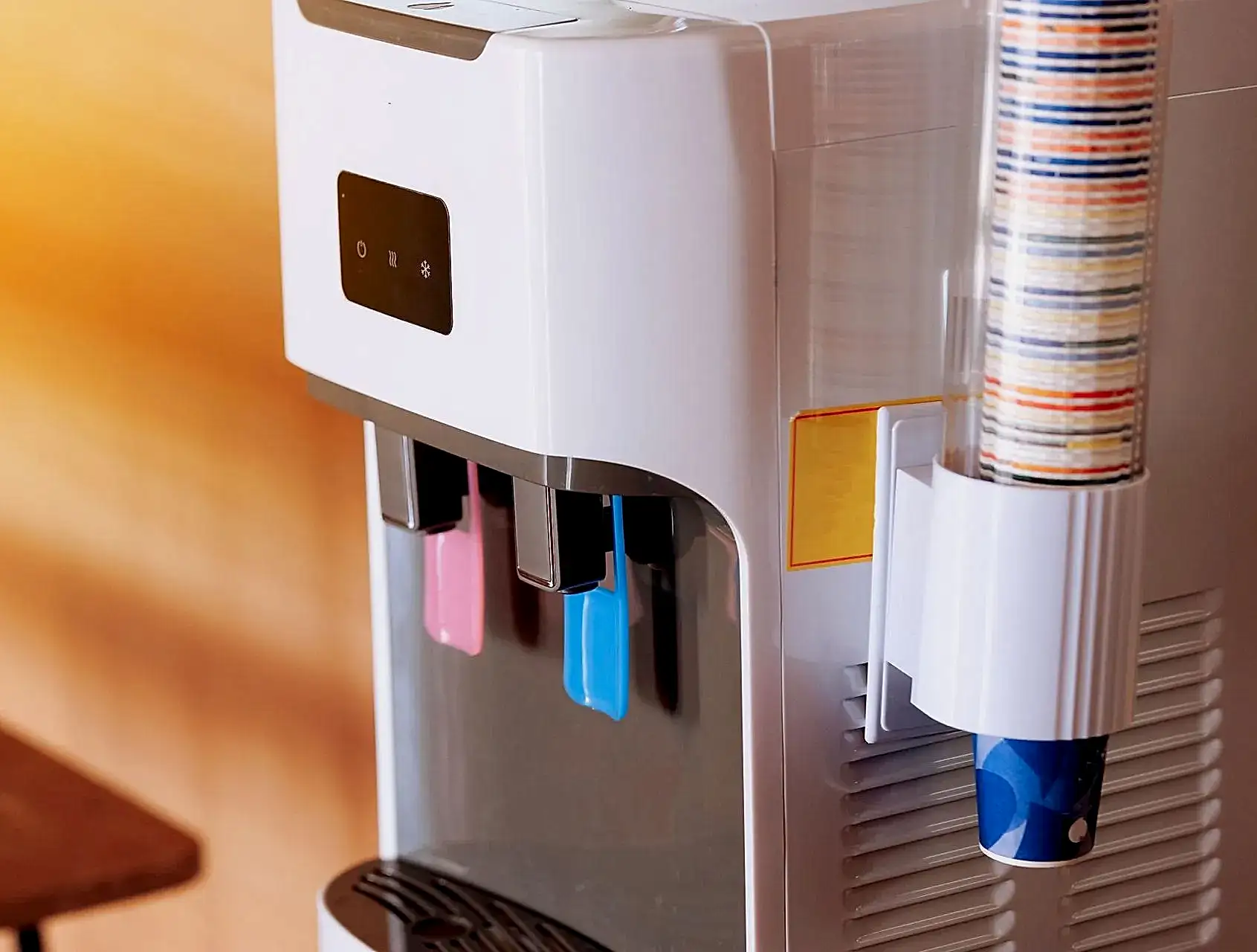 Detail Of The Two Plastic Taps For Hot And Cold Water 17653947